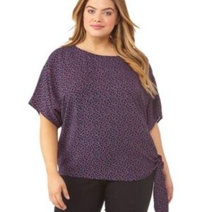 MICHAEL Michael Kors blouse with side bow nwt